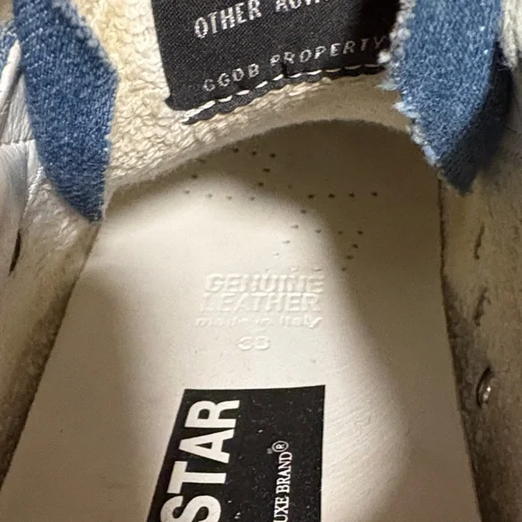 Golden Goose Denim Blue and Light Gray Sneakers